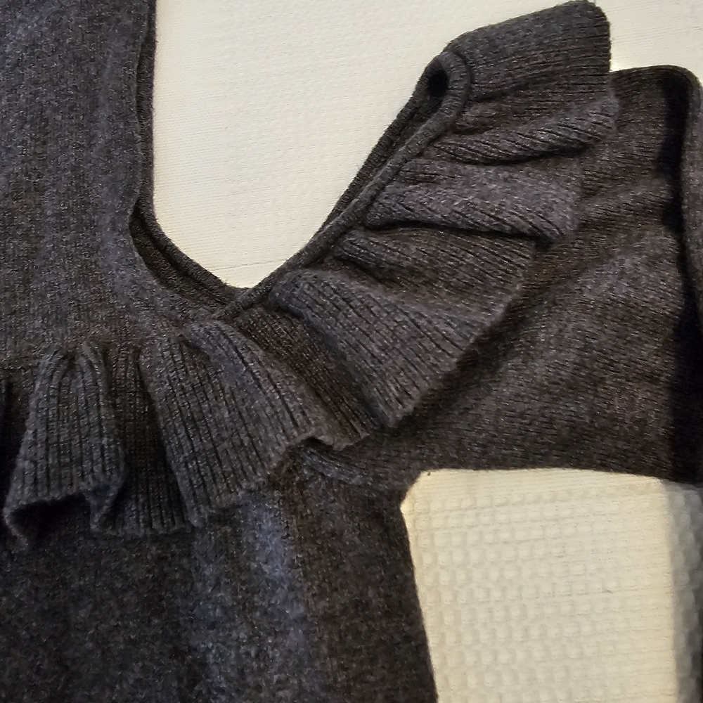 Michael Kors Charcoal Ruffle Tank Top - Picture 8 of 9